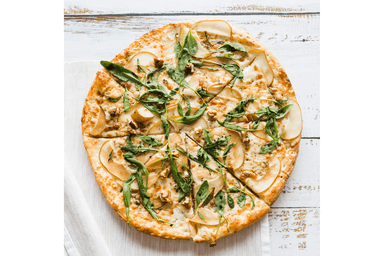 Spinach Chicken Pizza (vegan cheese)